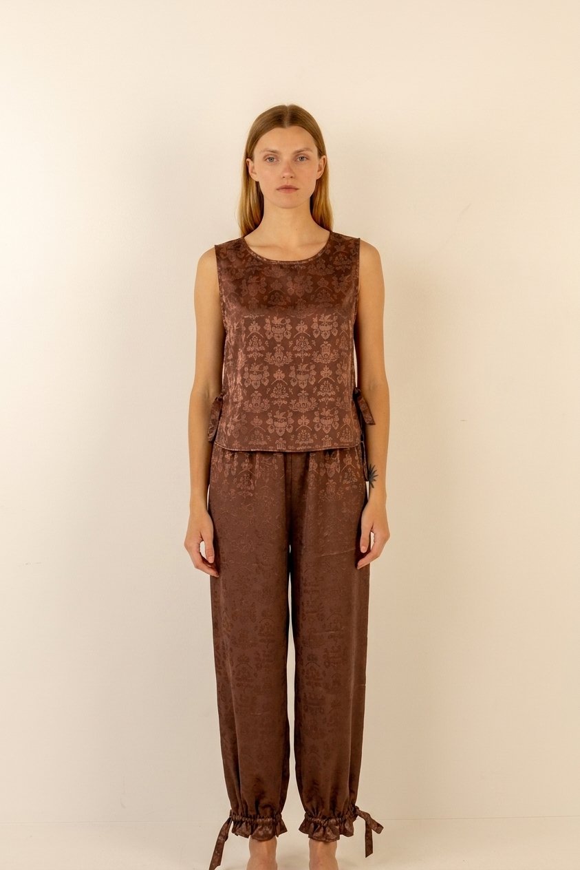 the jacquard satin set