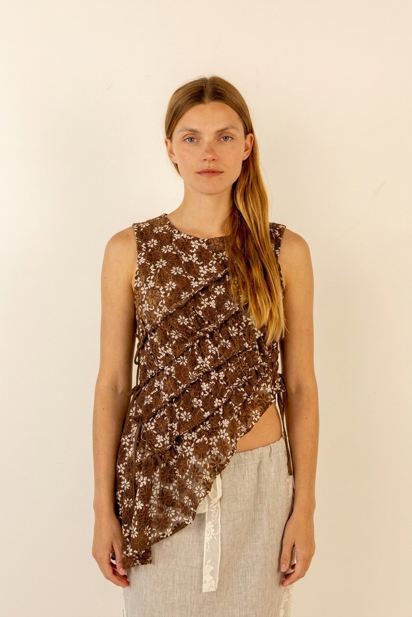 the angled lace tank